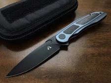 CMB Made Knives Folding Knife M390 Blade Titanium + Carbon Fiber Handle