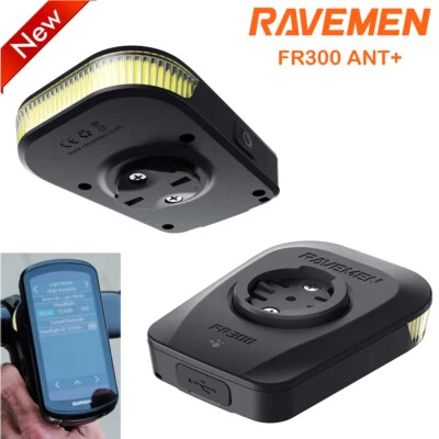Ravemen FR300 ANT+ Bici Faro Luce Anteriore Bicicletta per Garmin Ricaricabile