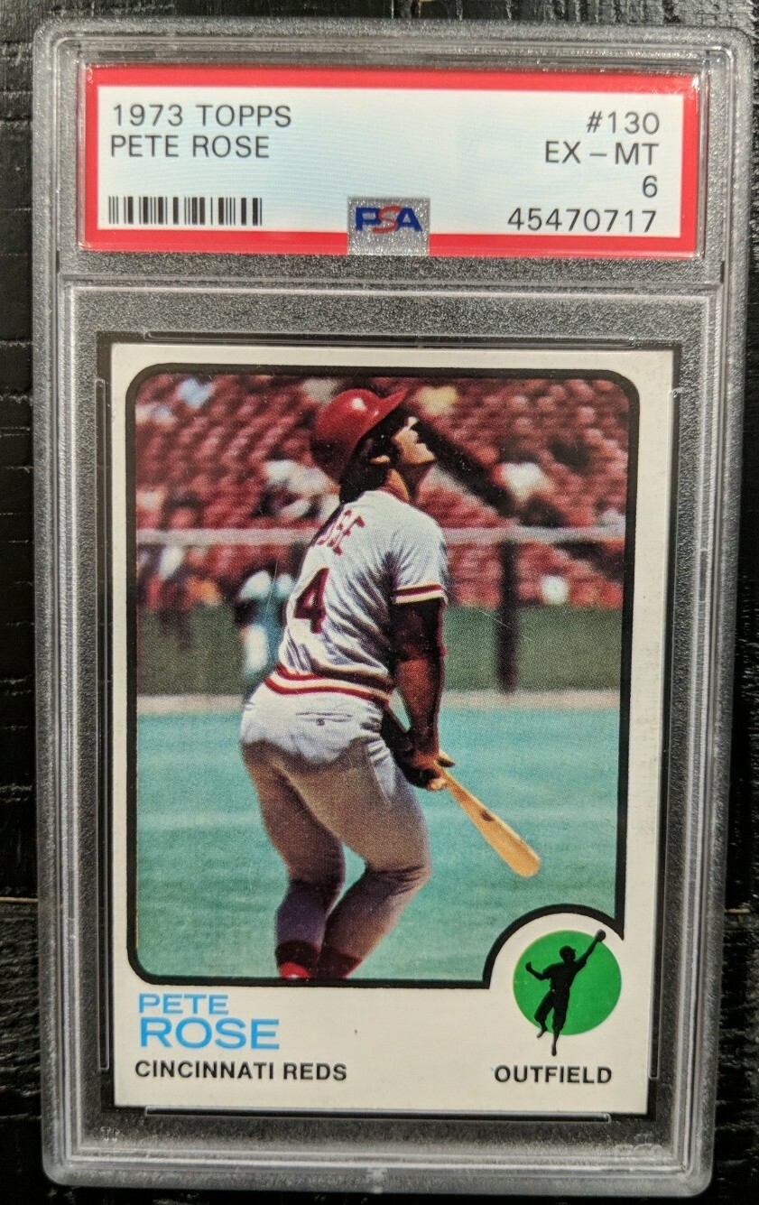 1973 Topps Pete Rose PSA 6 EX-MT #130 NEW Holder Clean Original Vintage Card
