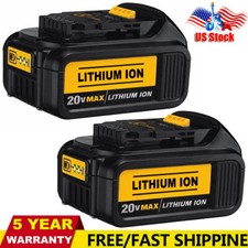2Pack For Dewalt DCB205 DCB206 20V MAX XR 5.0 Ah Compact Power Tool Battery New