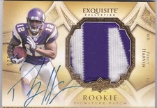 Percy Harvin Exquisite Auto Jersey #D/225 Rookie Autograph Jersey 2 color patch