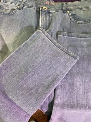 Girls Skinny Jeans  Light Blue Has Adjustable Band Sz 10 Plus