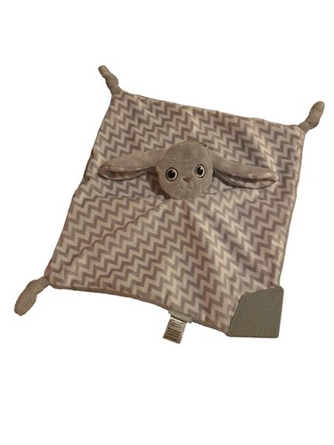 Booginhead Gray Chevron Rabbit Bunny Lovey Security Blanket Teether - Picture 2 of 5