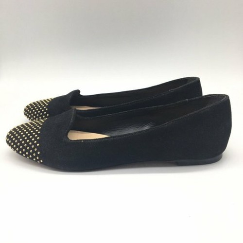Ballerine Loeffler Randall Mo borchie nere scamosciate 8,5 punta a cappuccio pelle scamosciata carriera - Foto 3 di 8