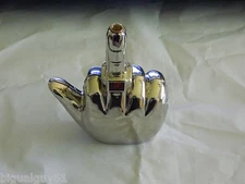 Chrome Talking Middle Finger Butane Jet Torch Lighter Saying F*** You USA Stock 