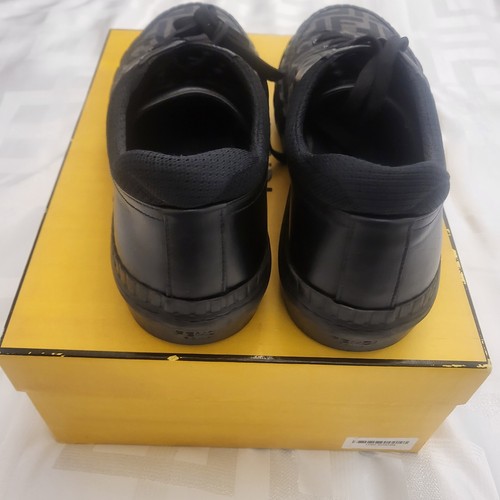 Fendi FF Embossed Logo Black Sneakers UK Size 8 Immaculate - Picture 6 of 10