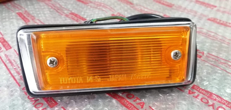 Lámparas de señal de giro lateral (izquierda+derecha) TOYOTA CELICA TA22 (1974) piezas originales NOS JAPÓN Foto 4 de 4