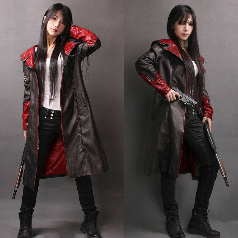 Devil May Cry Cosplay Costume DMC 5 Dante PU Leather Jacket