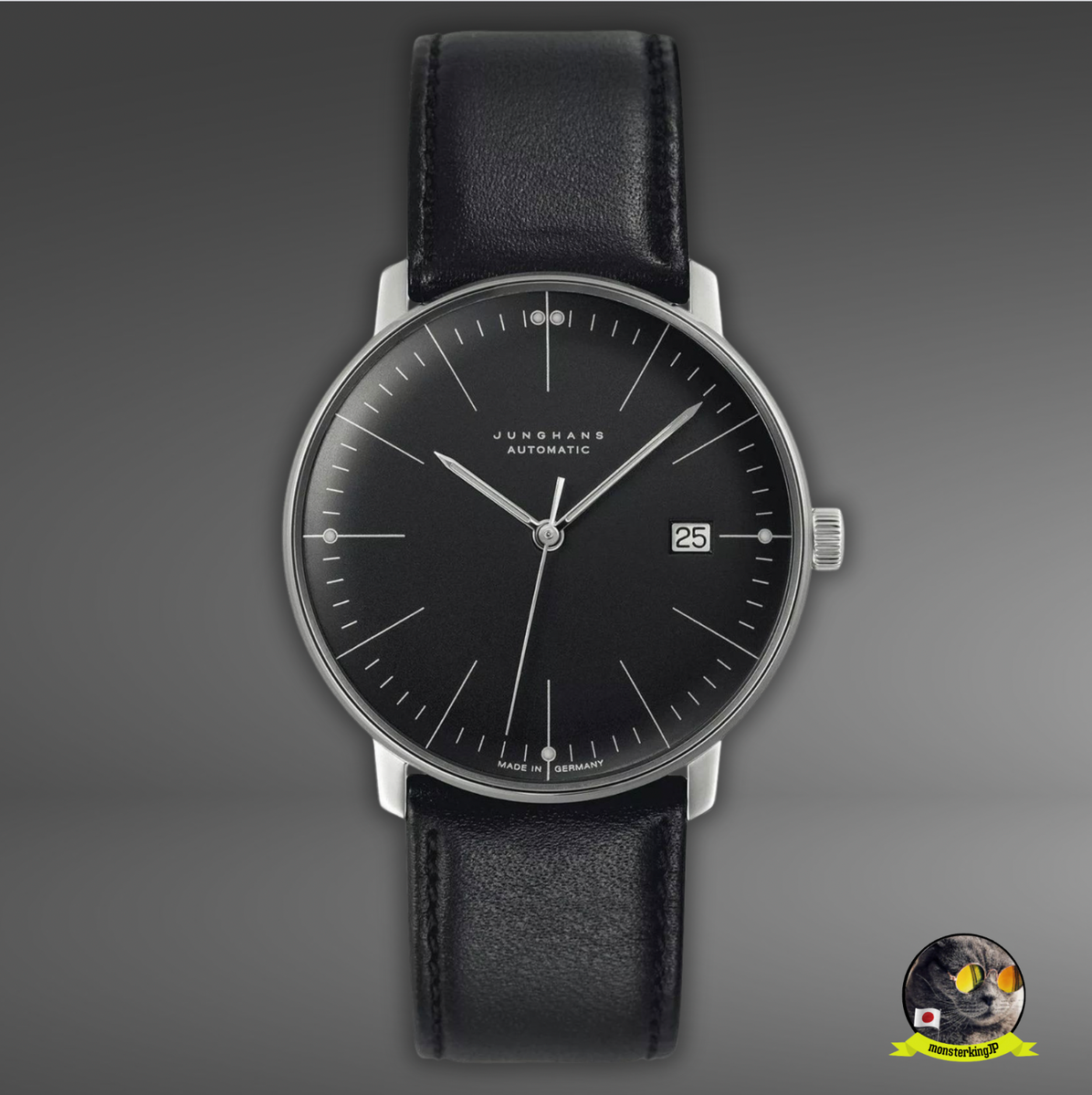 Junghans Max Bill 027/4701.02 Sapphire Glass Black Dial 38mm Men