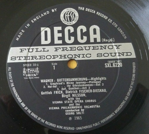 SXL 6220 ED2 Wagner - Gotterdammerung Highlights Nilsson Solti VPO UK LP NM- - Bild 2 von 2
