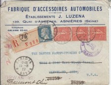 1927, Paris, France to Cleveland, OH, Registered, See Remark (39384)