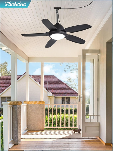 42 Inch Waterproof Outdoor Ceiling Fan with Lights and Remote,Ip65 Hanging Gazeb - Picture 8 of 13