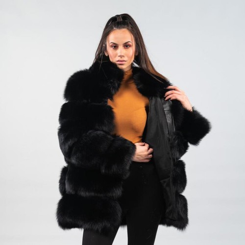 Moda donna agricoltura pelliccia di volpe cappotto giacche caldo spesso abbigliamento esterno cappotto - Foto 13 di 36