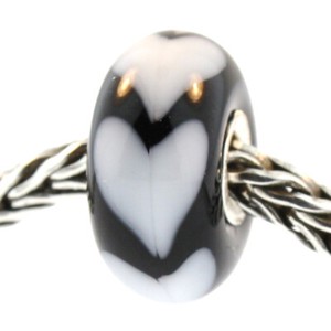 Authentic Trollbeads Glass 61382 White Heart 0