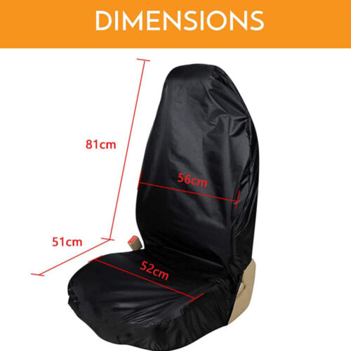 Universal Heavy Duty Car Seat Covers Waterproof Protectors Front Black -- 2 Pack - Picture 6 of 11