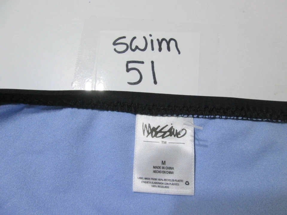 Parte inferior de bikini Mossimo para mujer talla M negra/azul con borlas laterales para nadar ropa de playa Foto 4 de 4