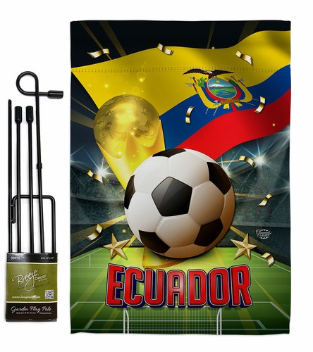 Bandiera da giardino Coppa del Mondo Ecuador sport calcio regalo decorativo cortile casa striscione - Foto 7 di 19
