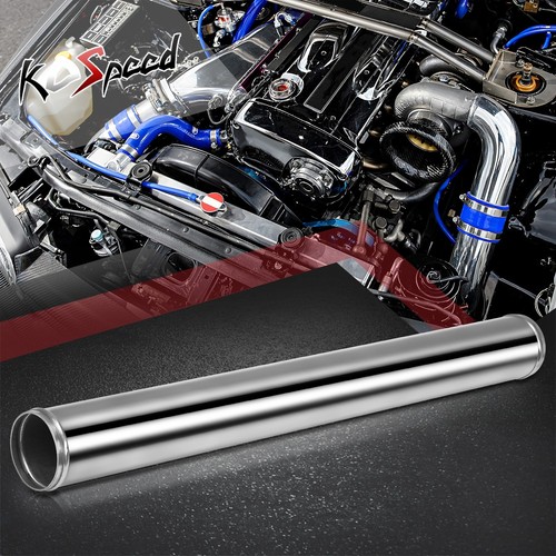 Universal 3" OD 6061 Aluminum Brushed Straight 23.65" Long Intercooler Tube Pipe - Picture 1 of 6