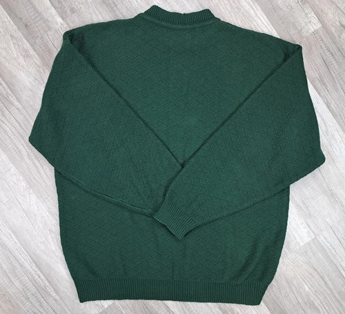 Vintage McBriar Pullover Golfpullover Made In USA Grün Strick Herren Gr. XL - Bild 5 von 9