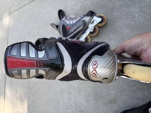 Bauer Vapor RX Rush Rollhockey Schlittschuhe Hi-Lo Blades Größe 6R US 7,5 Schuhgröße - Bild 6 von 24