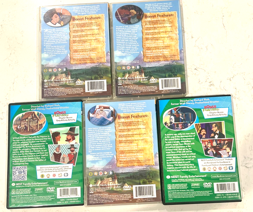Nest Learning Animated Hero Classics DVDs History Study Home School LOT OF 5 - Picture 3 of 9