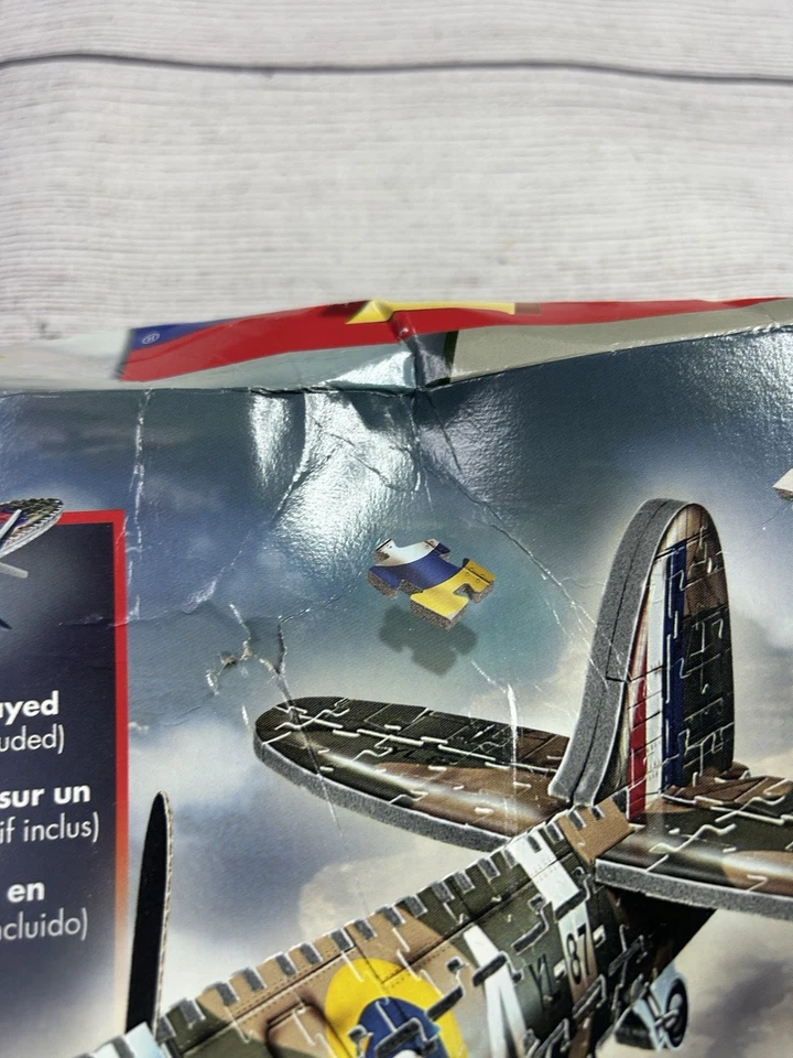 Wrebbit Puzz3D Supermarine Spitfire 3D Puzzle WW2 Plastic Biplane NEW Open Box - Image 2 of 4