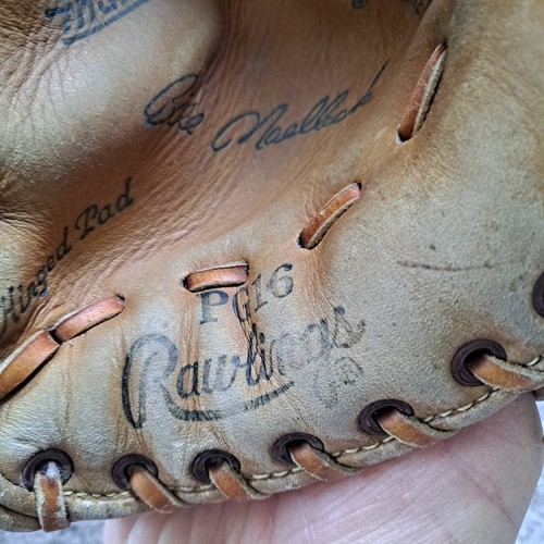 Guante de béisbol Rawlings PG16 Bill Madlock softbol LHT bolsillo profundo leer - Imagen 11 de 13
