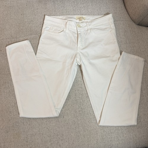 Cloth & Stone White Pants 9” High Rise Skinny Women’s Size 30 Made In USA - Picture 1 of 7