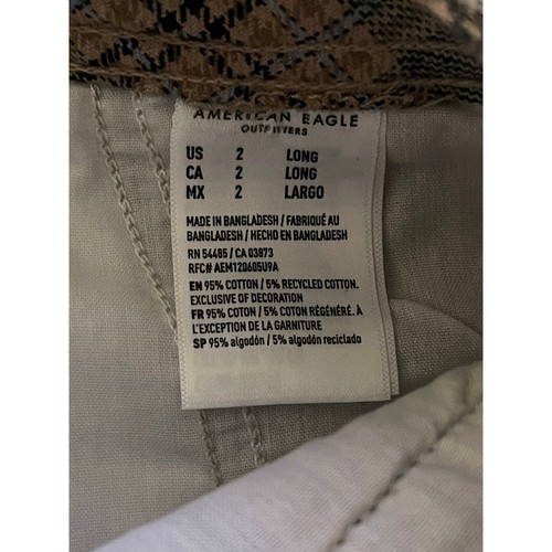 American Eagle Plaid Pants Super High-Rise Baggy Wide Leg Size 2 Long NWT - Picture 6 of 9