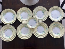 23 pc Corelle SUN GARDEN Yellow Dinner Lunch  & Bread Plates * Read Rough Edges*