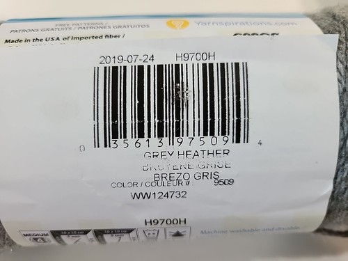 6 Caron Simply Soft Heather Grey Heather, Strawberry, Charcoal Heather - Bild 6 von 9