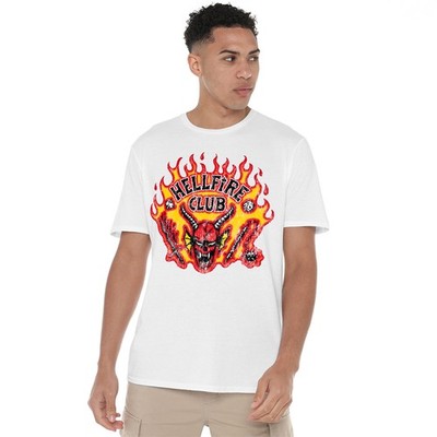 Stranger Things Hellfire Flames Unisex T-Shirt S-5XL, weiß