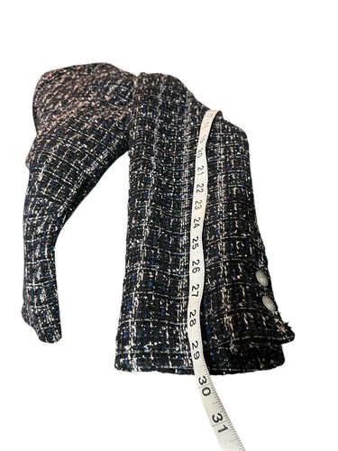 Blazer L’AGENCE Tweed Chamberlain Azul Marino Negro Talla 8 Doble Ventilación - Imagen 10 de 16