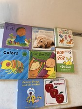 Lot of 8 Books Baby Children  s Board Books Mixed Lot Daycare School Reading