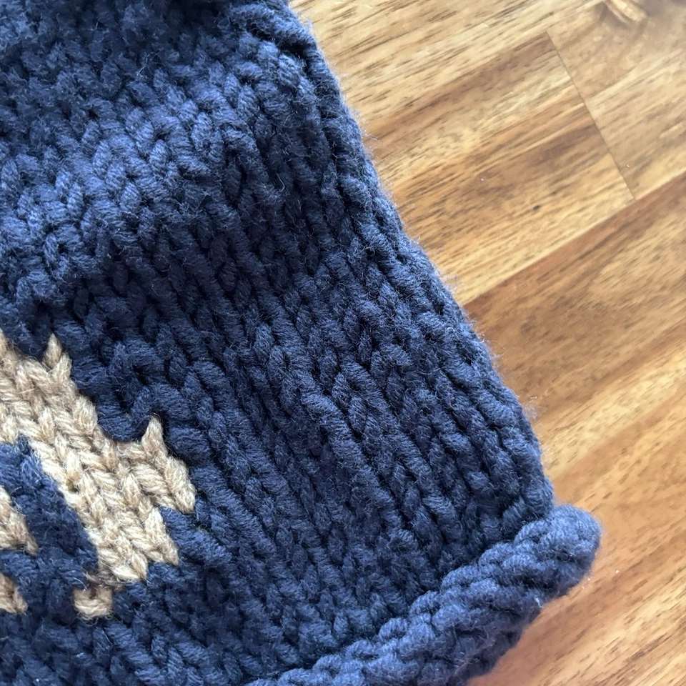 Chaleco Suéter Tejido Grueso Azul Marino Y2K Baby Gap Novedad Cachorro Talla 12-18 Les Vacaciones Foto 4 de 4