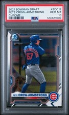 2021 Bowman Draft Chrome Pete Crow-Armstrong #BDC-12🔥PSA 10🔥POP 2🔥