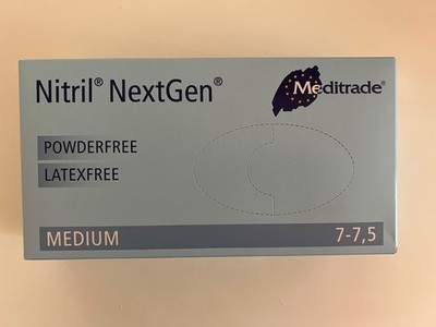 600 Stück Nitril Handschuhe Meditrade NextGen    Größe M   Blau   Einweg