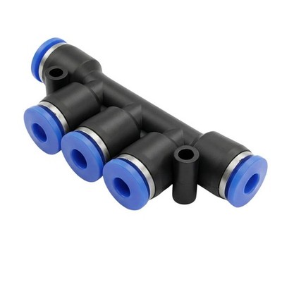 10x PU Schlauch Multi-Steckverbinder 4mm Multikupplung Push-in pneumatischer Ste
