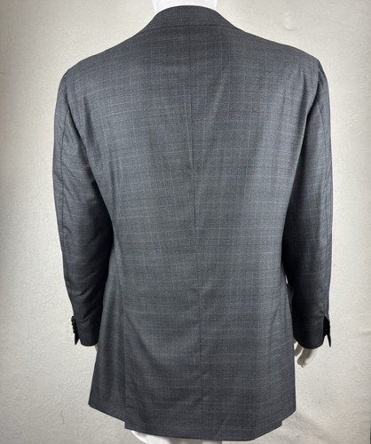 Traje Cesare Attolini Gris y Azul Príncipe de Gales Lana 170’s A Medida 54 44 Nuevo sin Etiquetas - Imagen 8 de 22