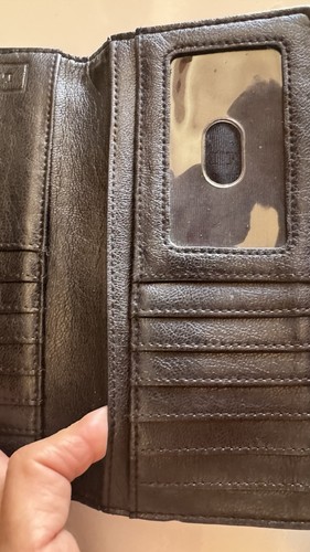 L.A.M.B. GWEN STEFANI BLACK LEATHER WALLET ZIP AROUND DESIGNER CELEBRITY CHATHAM - Bild 11 von 15