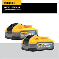  DCBP520-2YY DeWalt POWERSTACK 5AH BATTERY 2 - PACK