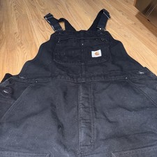 Carhartt Insulated Duck Bib Overalls 42 X 30 Arctic Lined Zip Leg Work