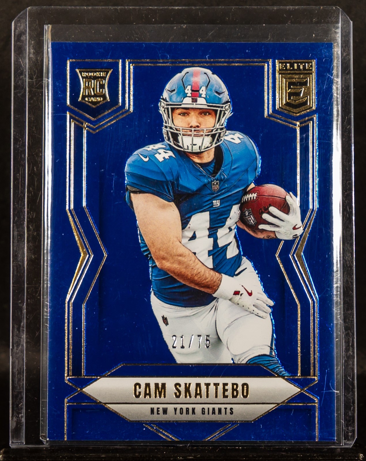 Cam Skattebo Rookie Card Blue Parallel #21/75 - 2025 Donruss Elite #153