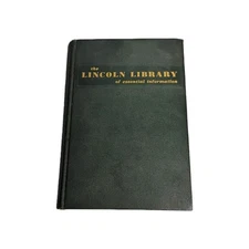 Vintage Lincoln Library of Essential Information 1957  Coffee Table Book 