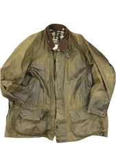 BARBOUR- A150 BEAUFORT WAX COTTON JACKET - SAGE - MADE IN ENGLAND - 48 122CM
