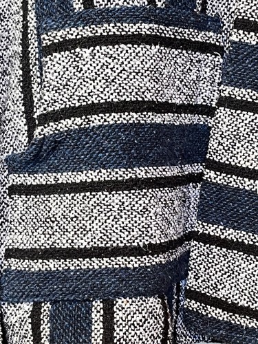 Baja Joe Sudadera con Capucha Para Hombres XXL Extra Grande Mexicana Boho Tejida Surfista Patinador Negra  - Imagen 1 de 3