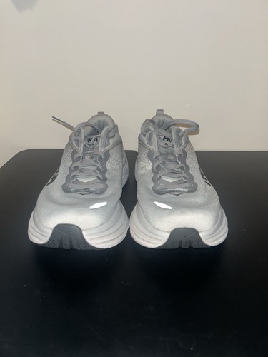 Scarpe Hoka One One Bondi 8 uomo taglia 10,5 2E grigie corsa atletica escursionismo - Foto 4 di 9