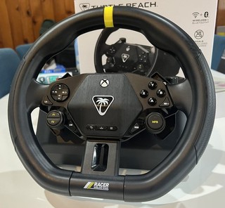 Turtle Beach Racer Rueda de carreras inalámbrica para Xbox y PC Cubierta de rueda de cuero