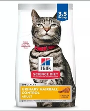 Hill's Science Diet Urinary & Hairball Control Chicken Dry Cat Food, 3.5lb 🆕