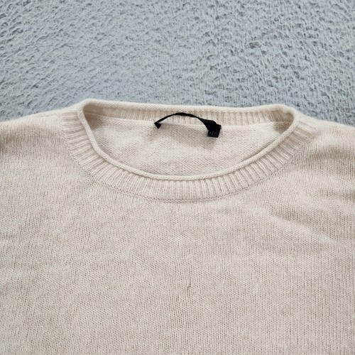 Jenni Kayne Sweater Womens Large Oatmeal Ivory Everyday Knit Cashmere Wool Blend - Picture 5 of 16